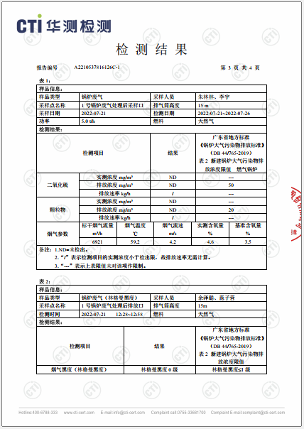 必赢亚洲废气检测汇报-2022-3