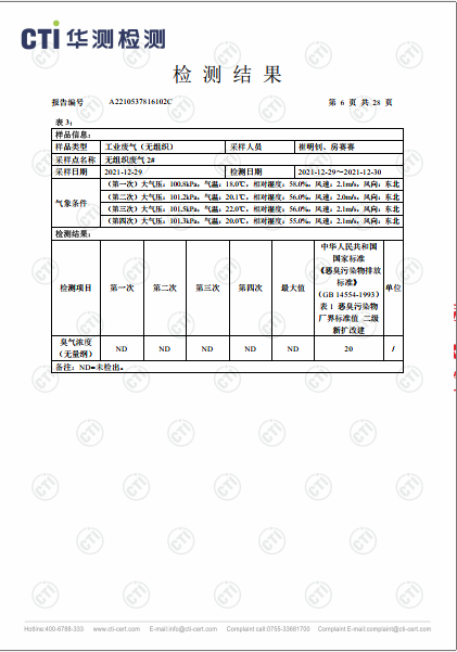 必赢亚洲工业废气（无组织）、工业废气、油烟废气检测汇报-2022-6