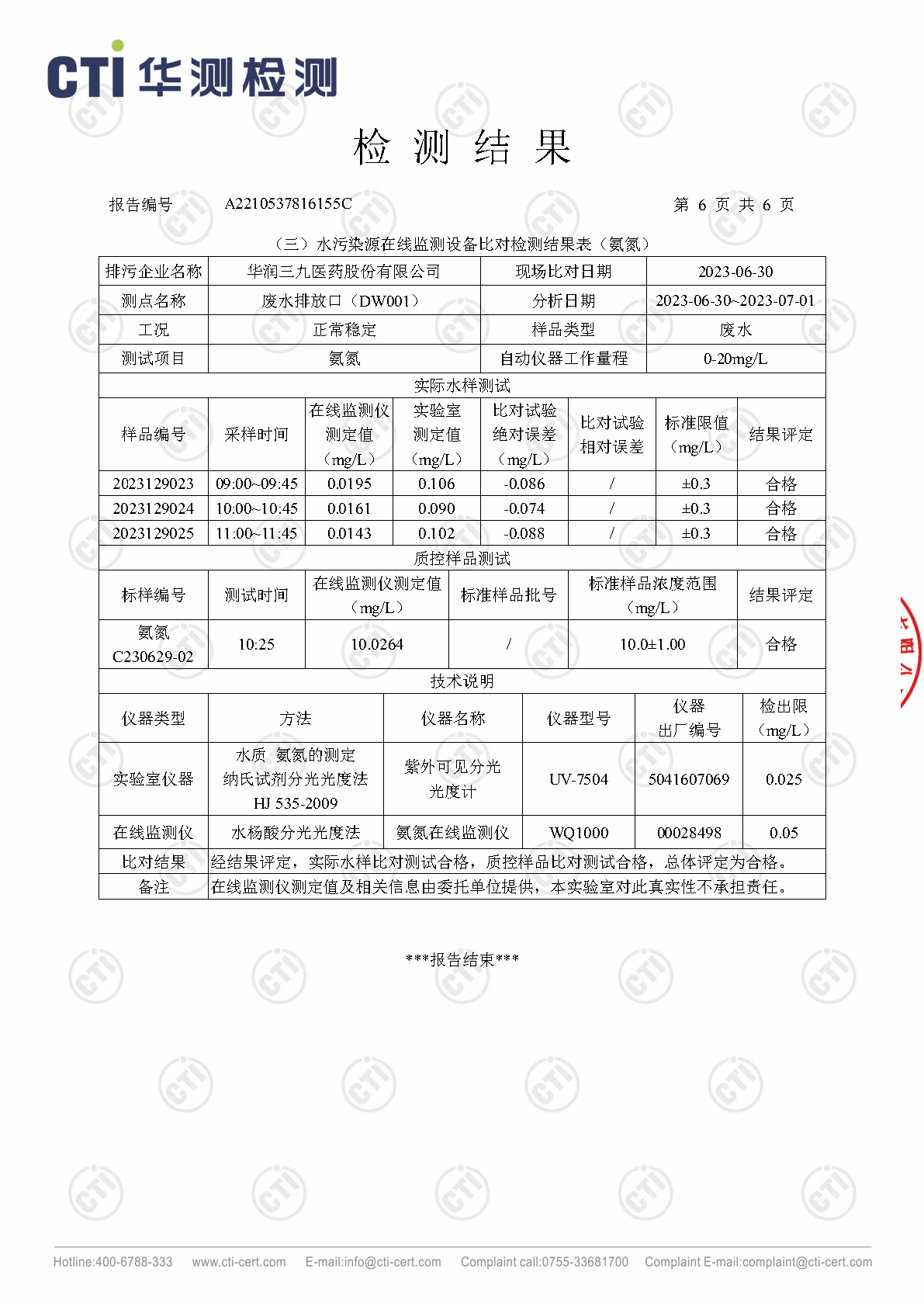 必赢亚洲总部1季度废水在线监测设备比对检测汇报_Page18